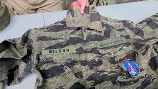 Huge Texas Estate Lot - Vietnam 5th Special Forces Mike Force Tiger Stripe Uniforms LLDB Ranger