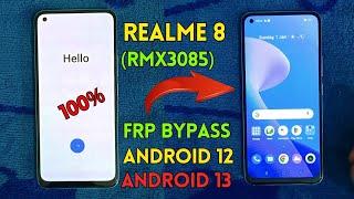 realme 8 frp bypass Android1213 without pc realme 8 RMX3085 google account bypass 100% free