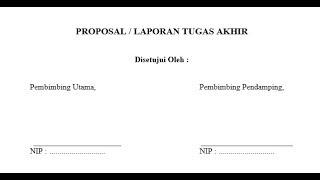 Cara Membuat Tempat Tanda Tangan Untuk Proposal dan Skripsi Plus Garis Bawah