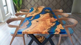 Luxurious $10000 DIY Epoxy table - start to finish uncut