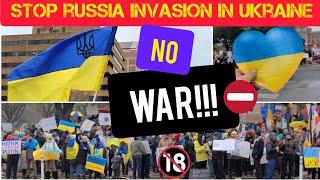 NO WAR Митинг украинской диаспоры AustinTX в поддержку Украины. Stop russias invasion in Ukraine