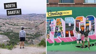 Road trip across North Dakota Theodore Roosevelt National Park trying North Dakota foods & MORE