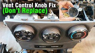 How to fix Toyota Corolla AC Heater Air Vent position AC control Knob DIY Repair