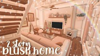 2 story blush home   bloxburg speedbuild  luminto