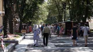 Velingrad hilltop Spa Town of the Rodopi Mountains Bulgaria.