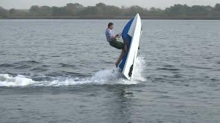 Вертикальный манёвр гидроцикла «Пеликан-М35». Vertical maneuver of a home-made jet ski Pelican-M35