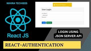 Login implementation using JSON Server REST API  React authentication  React JS Full Course