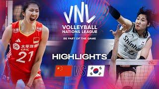  CHN vs.  KOR - Highlights  Week 1  Womens VNL 2024