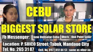 BIG SOLAR STORE IN CEBU located at P. SUICO STREET BRGY. TABUK MANDAUE CITY