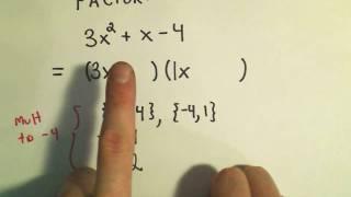 Factoring Trinomials A quadratic Trinomial by Trial and Error