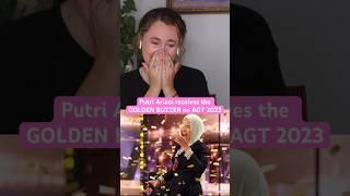 Putri Ariani receives the GOLDEN BUZZER on AGT 2023  Mireia Estefano Reaction Video