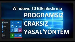 Programsız Windows 10 Etkinlestirme - Yasal Yöntem