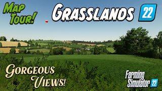 UK BASED “GRASSLANDS 22” NEW MOD MAP TOUR  Farming Simulator 22 Review PS5.