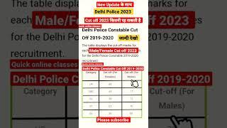 Delhi Police 2023Cut off  पिछले वर्ष के आधर पर इस बार कि Cut off marks #shorts #delhipolice #ssc