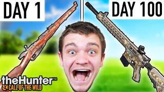 Day 1 VS Day 100 Weapons in Hunter Call of the WIld