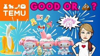 Is Temu Good? A Temu Haul and Review  My Melody Banana Bird Spongebob and MORE