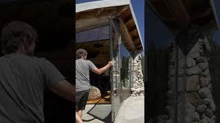 ROCK CABIN built by hand is pro snowboarders amazing home #shorts