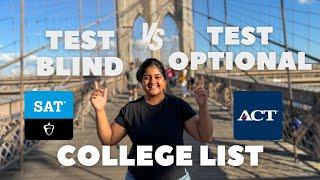 No SATACT Universities  Test-Blind Colleges for International Students FALL 2025