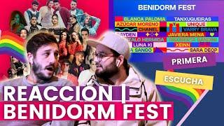 REACCIÓN canciones BENIDORM FEST  Jonas y Álvaro Eurovision 2022