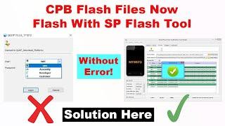 How To Flash CPB Flash File By SP Flash Tool  Extract CPB Firmware Solution QGP Error Solution