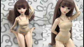 DIY BJD D0ll Underwear & Bra  How To Make BJD D0ll Underwear  Reuse from Unused Clothes Project