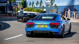 Audi R8 V10 Plus w Capristo Exhaust - LOUD Accelerations Downshifts & Crackles 