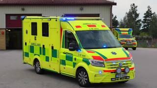 ST.TINGSRYD AMBULANS 9410 region kronoberg i utryckning rettungswagen auf Einsatzfahrt