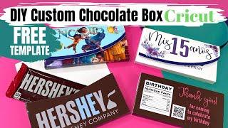 DIY Custom Chocolate Boxes with Cricut Print then Cut and FREE TEMPLATE {Tutorial for beginners}