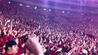 Wisconsin Student Section Going Nuts during OSU Upset