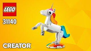 LEGO Magical Unicorn 31140145 pcs Step-by-Step Building Instructions @TopBrickBuilder