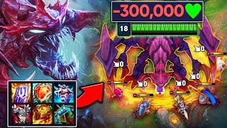 I BROKE THE DAMAGE TAKEN RECORD WITH MEGA TANK CHO’GATH 300000 DAMAGE WTF?