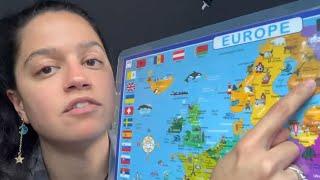 asmr • teaching you the map of Europe European accent