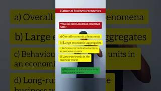 Nature of business economics part 1 mcq questions  ca foundation #shorts