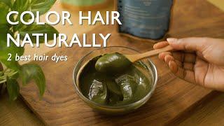 Color hair naturally and turn grey hair to black with 2 best hair dyes