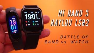 Xiaomi Mi Band 5 vs. Haylou LS02 - Budget Smartband vs. Smartwatch Battle
