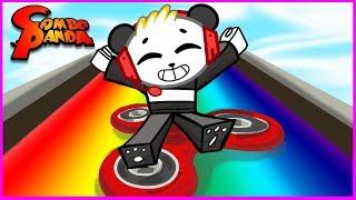 ROBLOX Box Slide down a Rainbow on Fidget Spinner Lets Play with Combo Panda