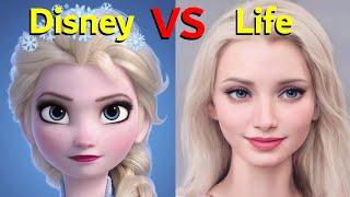 Realistic versions of Disney characters  Cartoon VS Life
