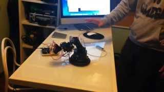 DEMO Controlling 6DOF Robotic Arm With Leap Motion Controller