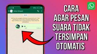 Cara Agar Pesan Suara Tidak Tersimpan Otomatis