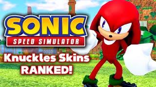 Ranking ALL of Knuckles Skins in Sonic Speed Simulator Roblox