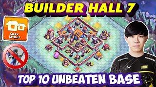 TOP 10 NEW BUILDER HALL 7 BASE + REPLAY   BH7 BASE WITH LINK  BH7 BASE LAYOUT  BH7 BASE 2024