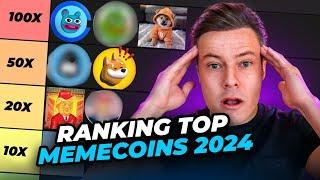 MEME Coins 100x Ranking List Comparing Top Memecoins - Pepe Brett Turbo Redo Dog Bonk