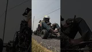 100 HP Go Kart races a Motorcycle