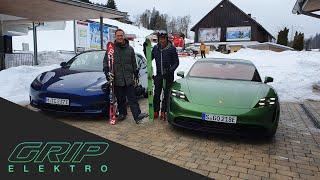 Porsche Taycan 4S vs. Tesla Model 3 Performance  GRIP Elektro