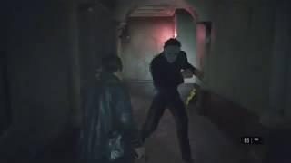 Michael Myers mod showcase with Leon - Resident Evil 2 Remake