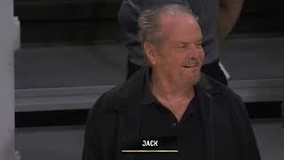 Leonardo DiCaprio Jack Nicholson are courtside at Warriors-Lakers 