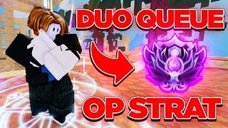 the best DUO QUEUE strat for free rp in roblox bedwars...