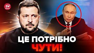 ЩОЙНО Потужна відповідь Росії. Зеленський ЖОРСТКО відреагував на слова Путіна про мир