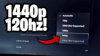 How to enable 1440p @120hz on PS5