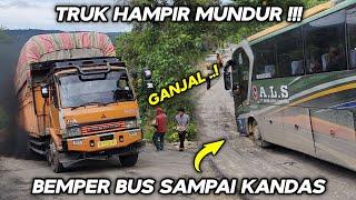 Telat Mengganjal Bisa Celaka  Truk Hampir Mundur Di Tanjakan Batu Jomba